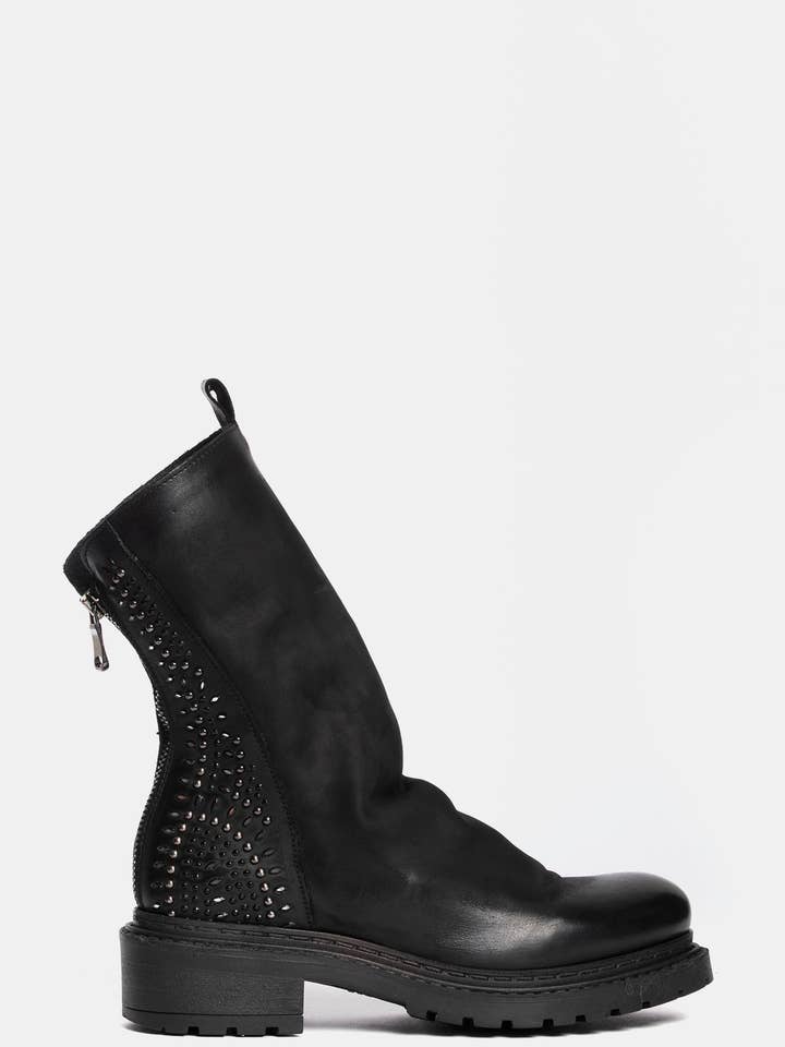 METISSE - Wholesale Boots - Women's - Black nubuck ankle boots MA10240