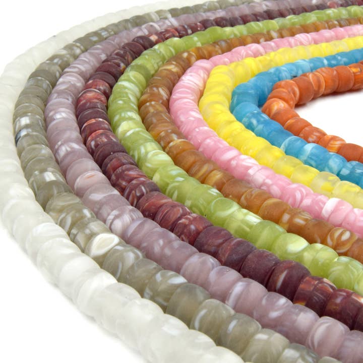 Only Beads - Wholesale Beads - Recycled Glass Heishi Beads - 2mm Hole Size