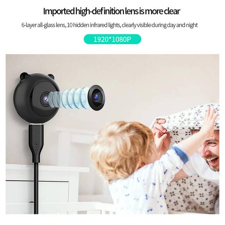 black NA9 1080P HD Wifi Mini Wireless Surveillance Camera IR Infrared Night Vision Motion Detection IP Camera Home Security Small Cam built in 32GB for wholesale on Faire
