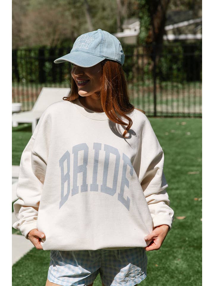 Girl Tribe Co - Wholesale Graphic Sweatshirt - Women's - Classic Bride Sweatshirt In Ivory