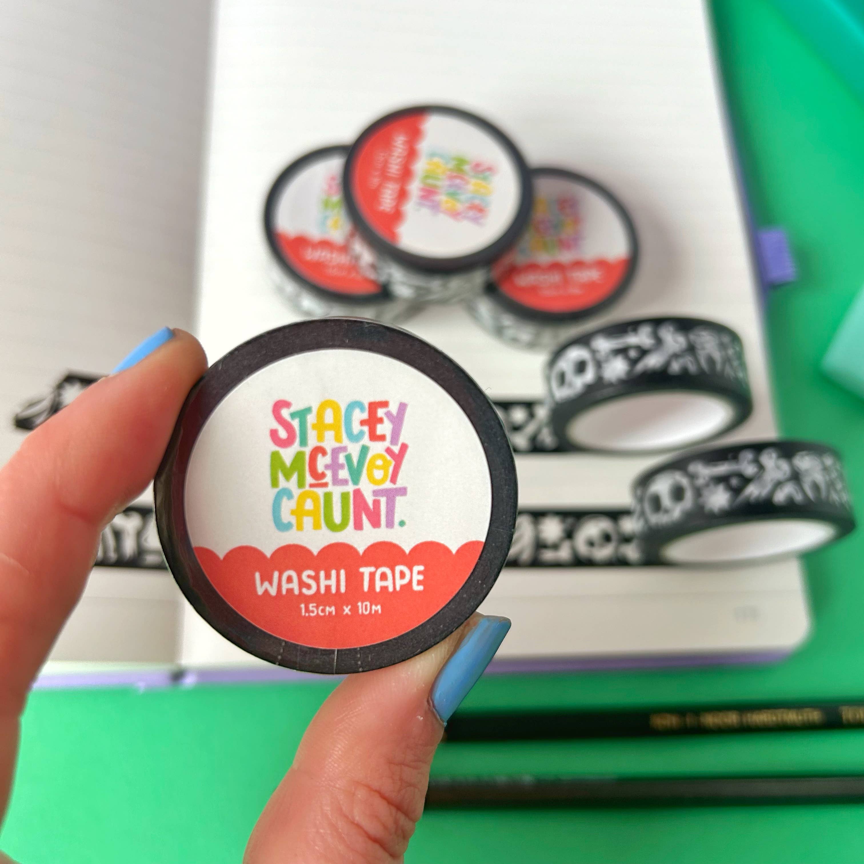 Stacey McEvoy Caunt - Wholesale Washi Tape - Skull and Bones Washi Tape2