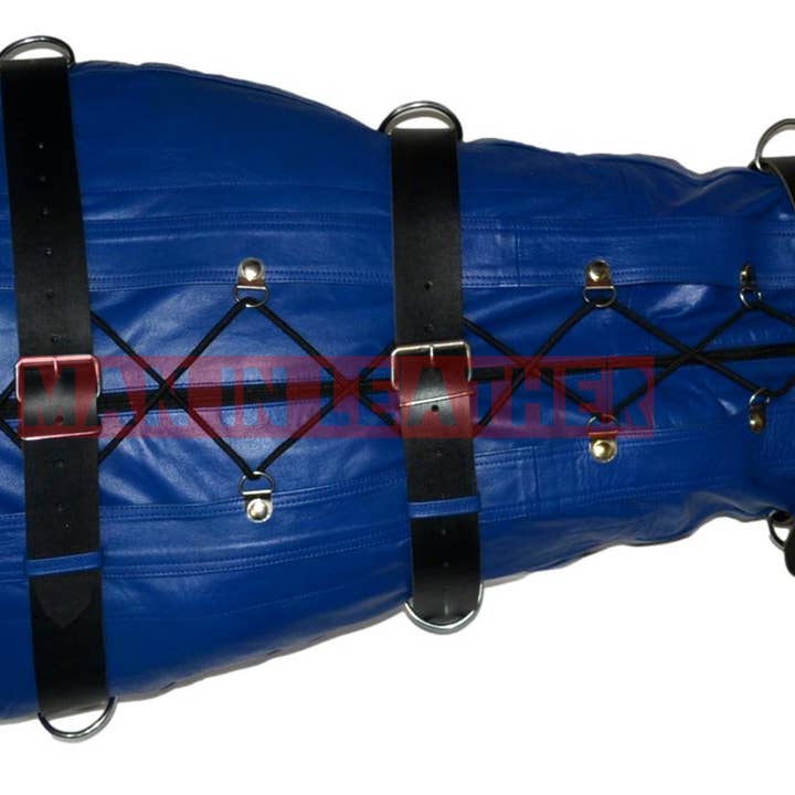 Meninleather - Vendita all'ingrosso Sacco nanna - Neonati - Borsa bondage Sacco a pelo in vera pelle di mucca con restrizioni Sacco a pelo in pelle premium