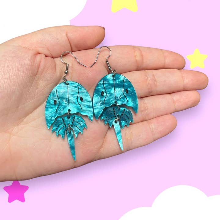 Smiley Moon Studio - Wholesale Dangle Earrings - Horseshoe Crab Earrings2