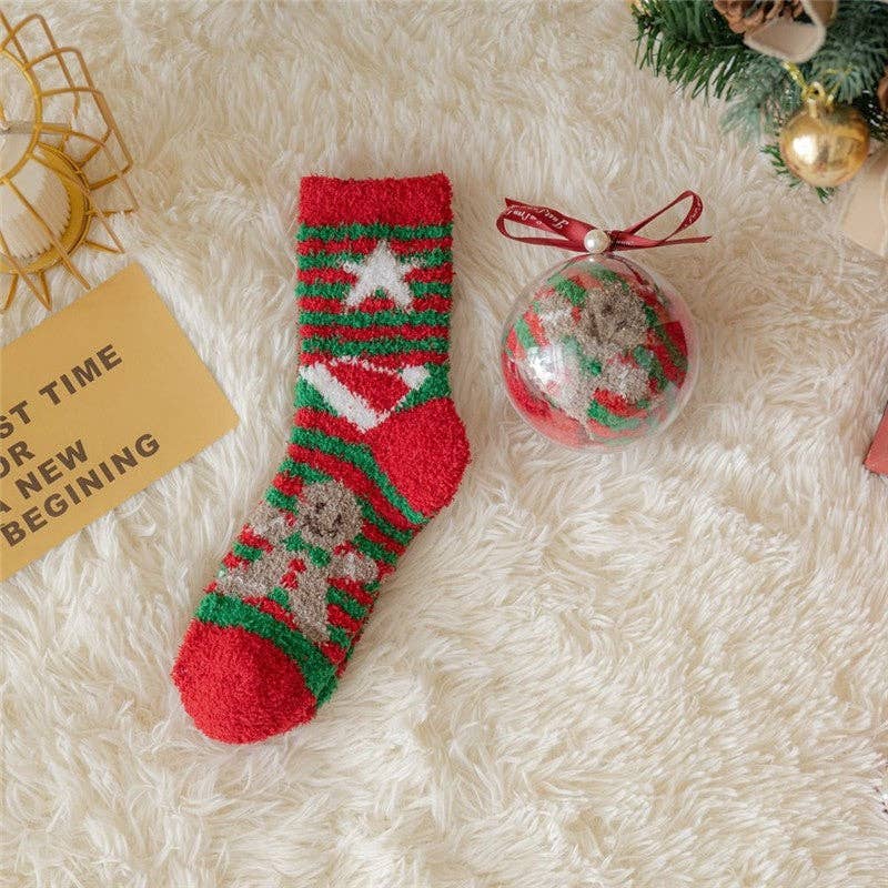 UZ Wholesale Store - Wholesale Socks - Women's - Thickened Coral Fleece Christmas Socks5