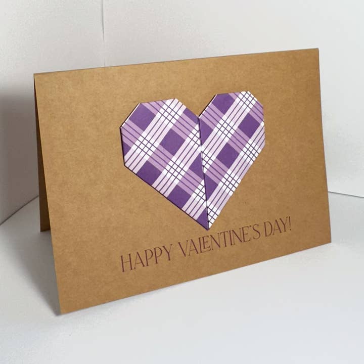 Handmade Aloha Kauai - Wholesale Everyday Greeting Card - Handmade Orgami Heart Card - Palaka Print7