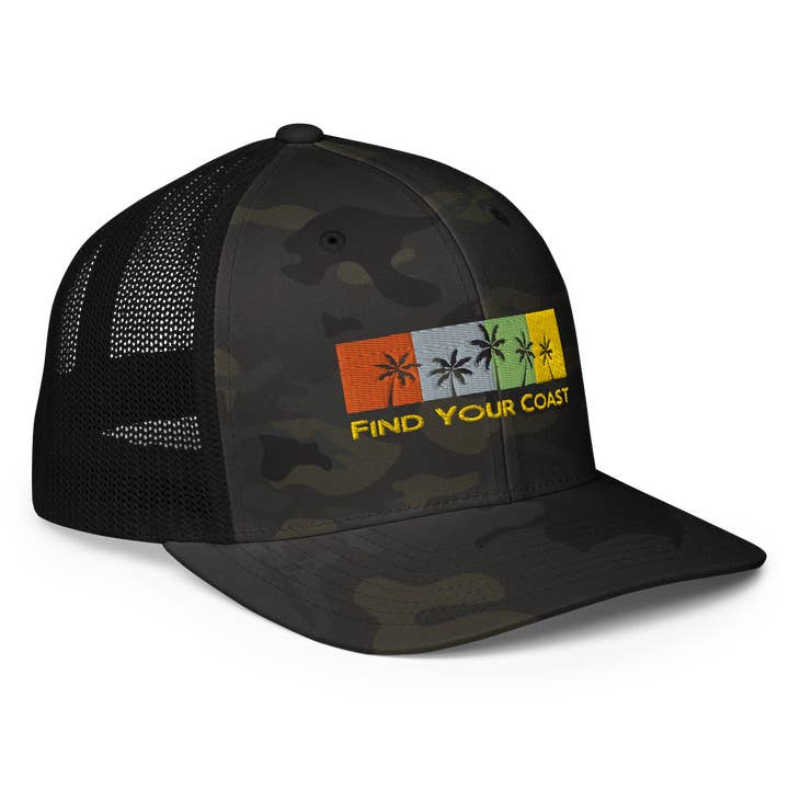 Trouvez votre casquette de camionneur ajustée Coast® Flexfit pour la vente par Find Your Coast® Apparel