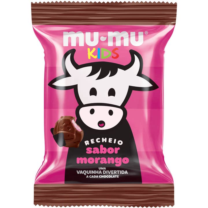 Neugebauer Chocolates - Venta al por mayor Dulces con chocolate - FRESA Mu-mu Kids 15.6g — 24 unidades por expositor
