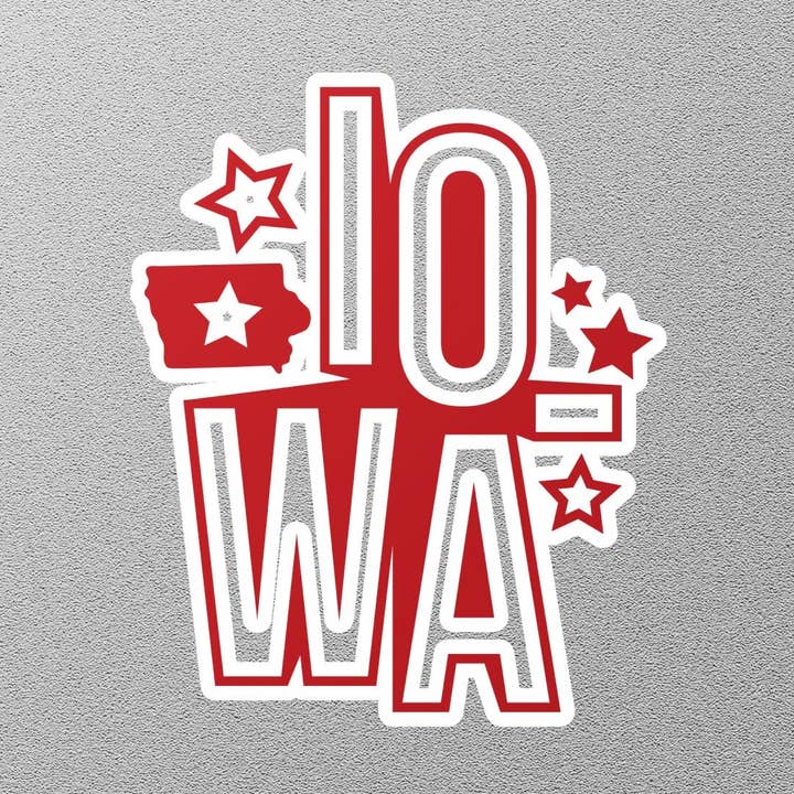 Autocolante Estadual Iowa 1 por atacado de GraffMerch.com