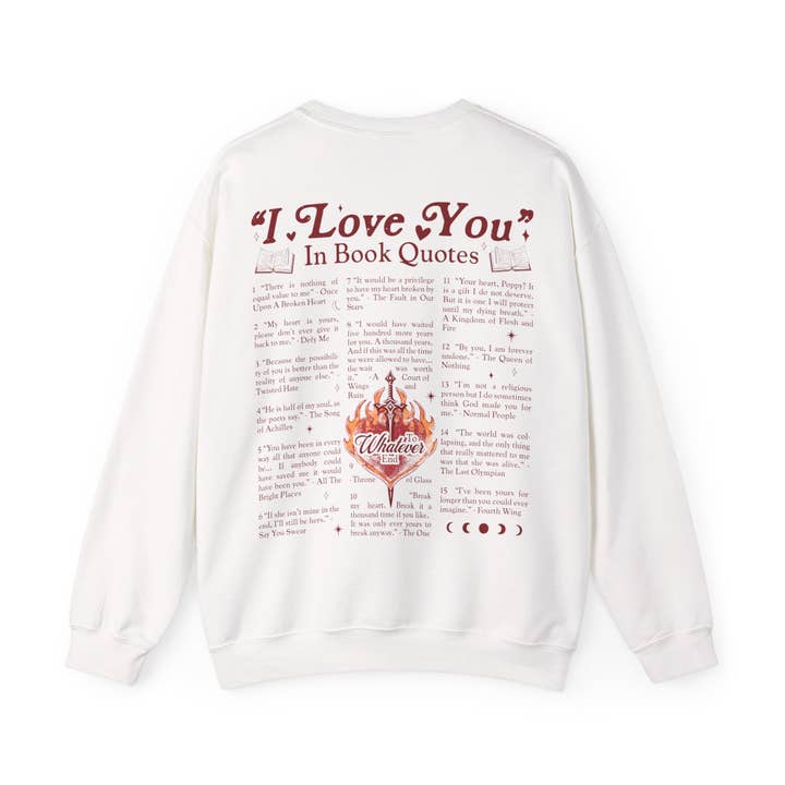 "Ik hou van jou" in Boekcitaten Sweater voor wholesale door MagicMerchEmporium