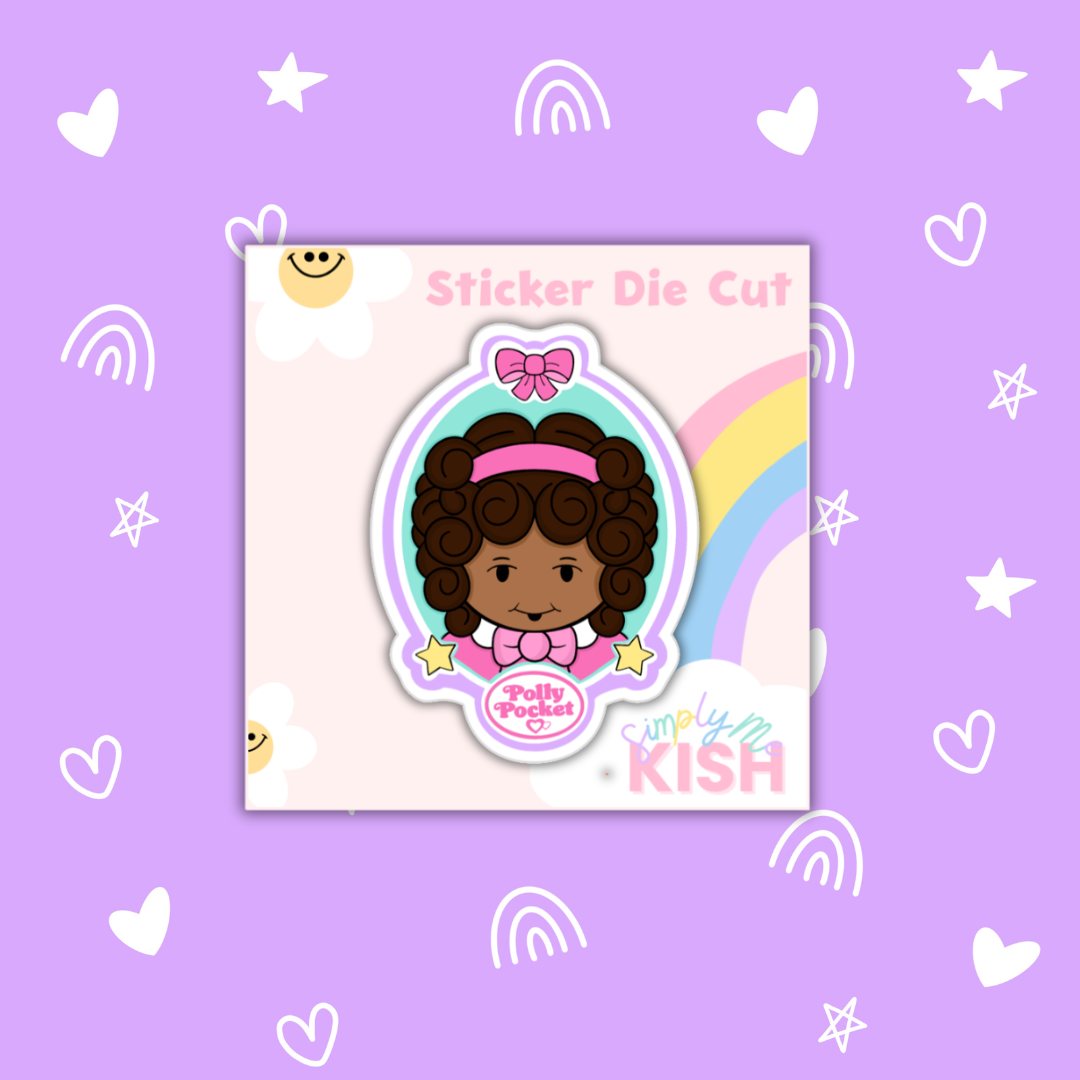 Kish B. Designs - Wholesale Sticker - Tiny World of Polly | Sticker Die Cut0