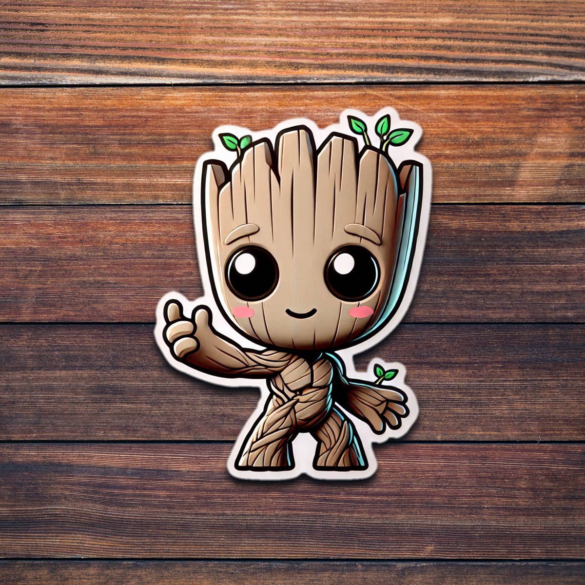 ADH Stickers - Wholesale Sticker - Kawaii Groot Superhero - Wholesale Die Cut Vinyl Sticker