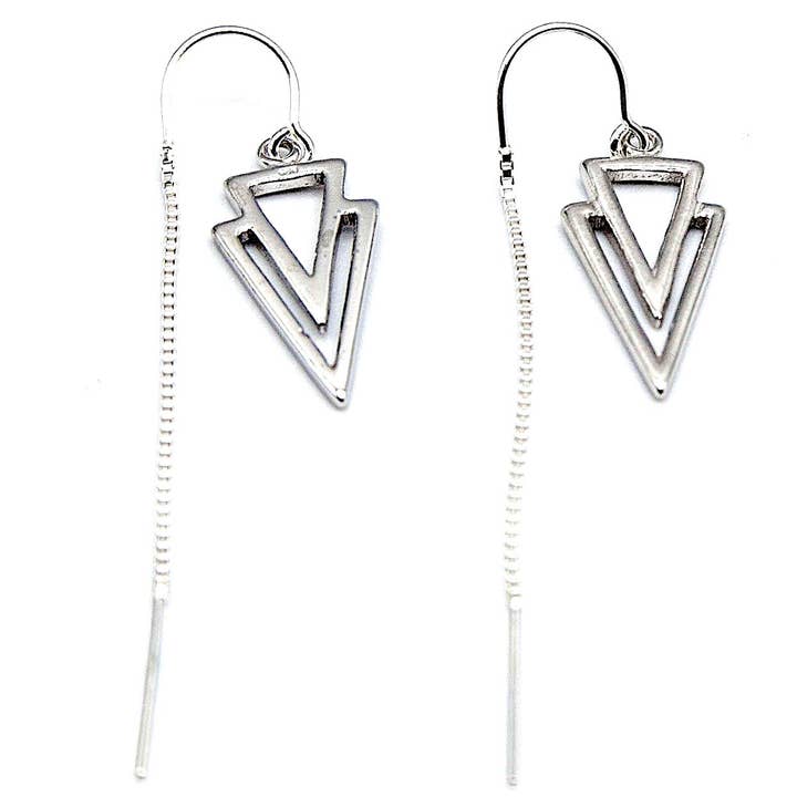 Oohjacquelina Jewelry – wholesale Dangle earrings – Rocker Ear Threads in Sterling Silver2