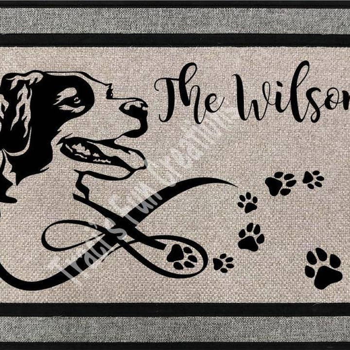 Brittany Spaniel Door Mat for wholesale by Traci's Fun Creations