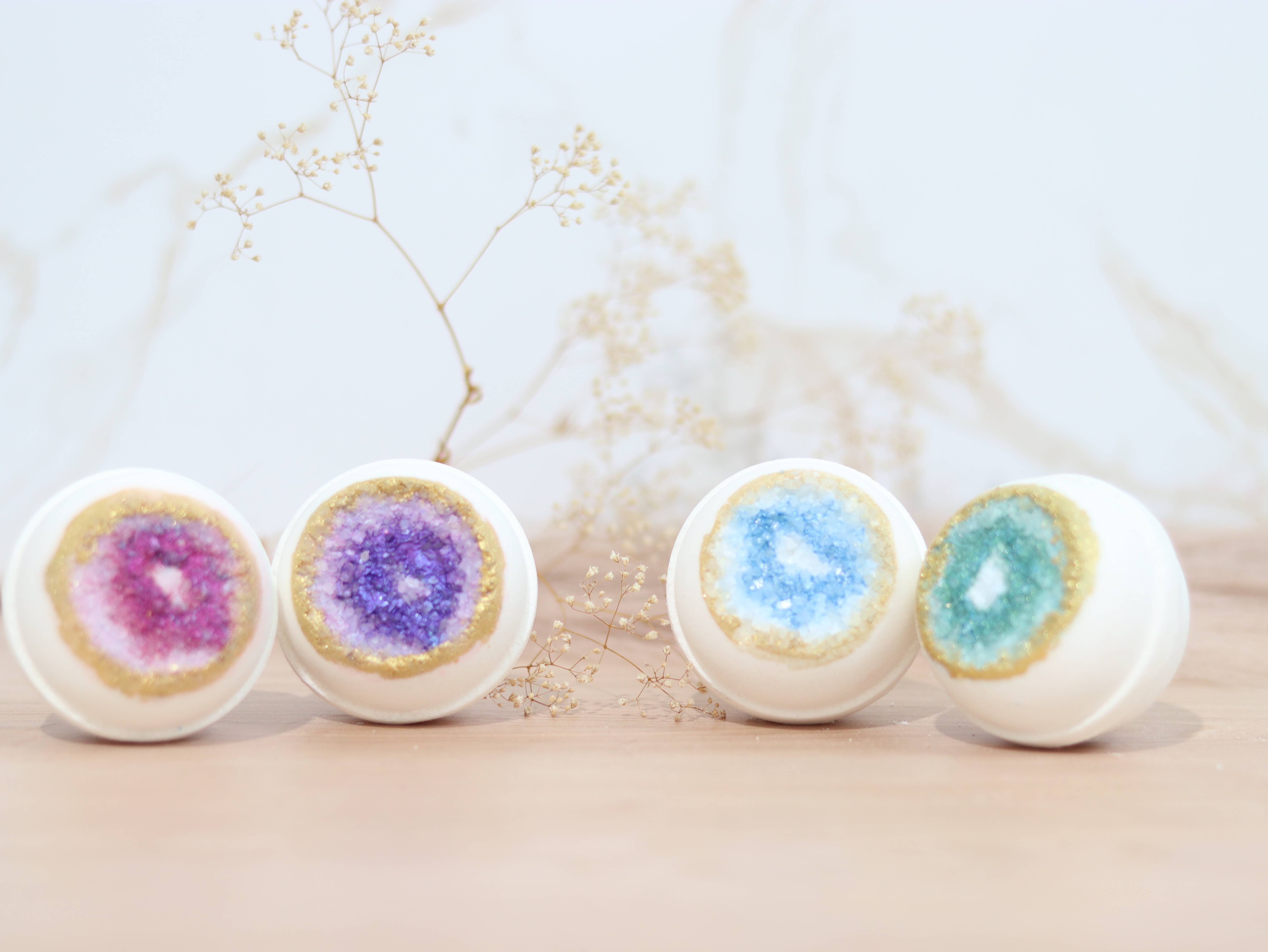 Sudsy Soap Works LLC - Wholesale Bath Bomb/Fizz - Aquamarine Geode Bath Bomb6
