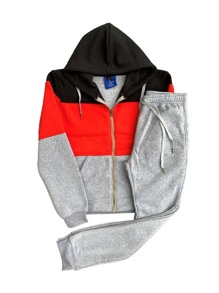 Royal Threads – wholesale Activewear set – Women′s – Women’s Colorful Fleece Sweatsuit Sweat Jacket & Jogger Sweatpants Outfit3