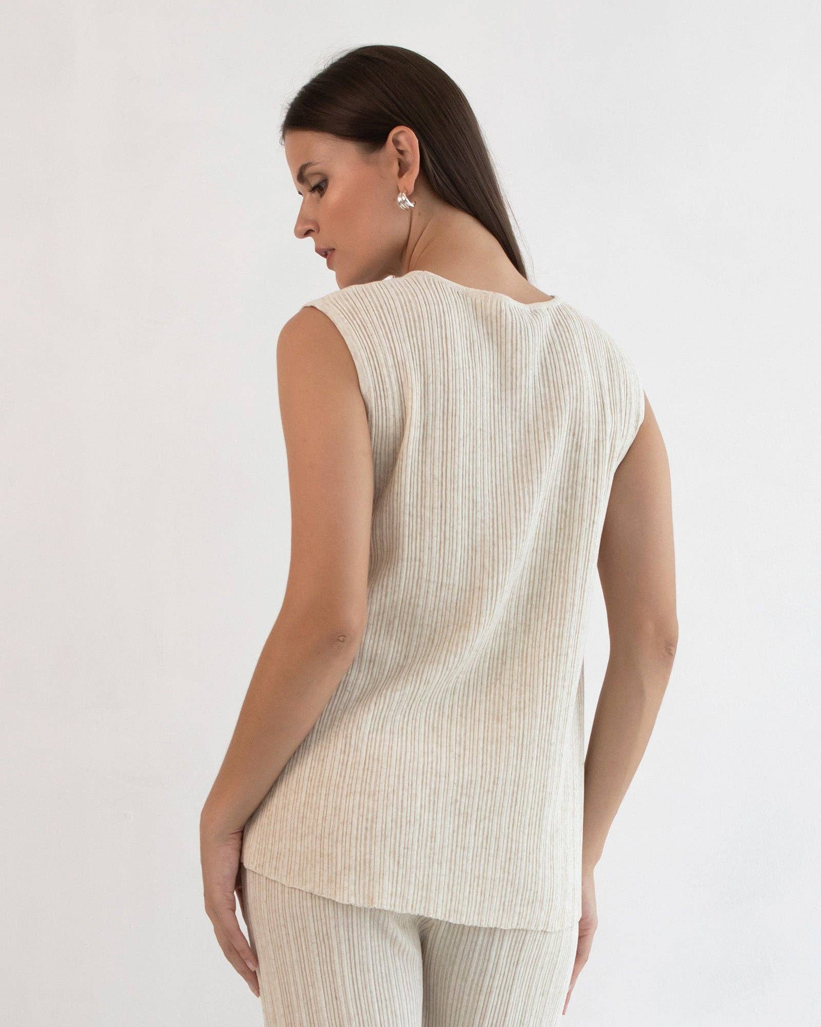 Mármore leve Tanque de alimentação em malha de linho Collete para venda a revendedores na Faire4