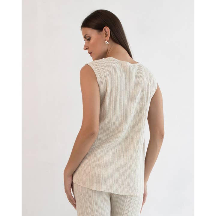 Mármore leve Tanque de alimentação em malha de linho Collete para venda a revendedores na Faire4