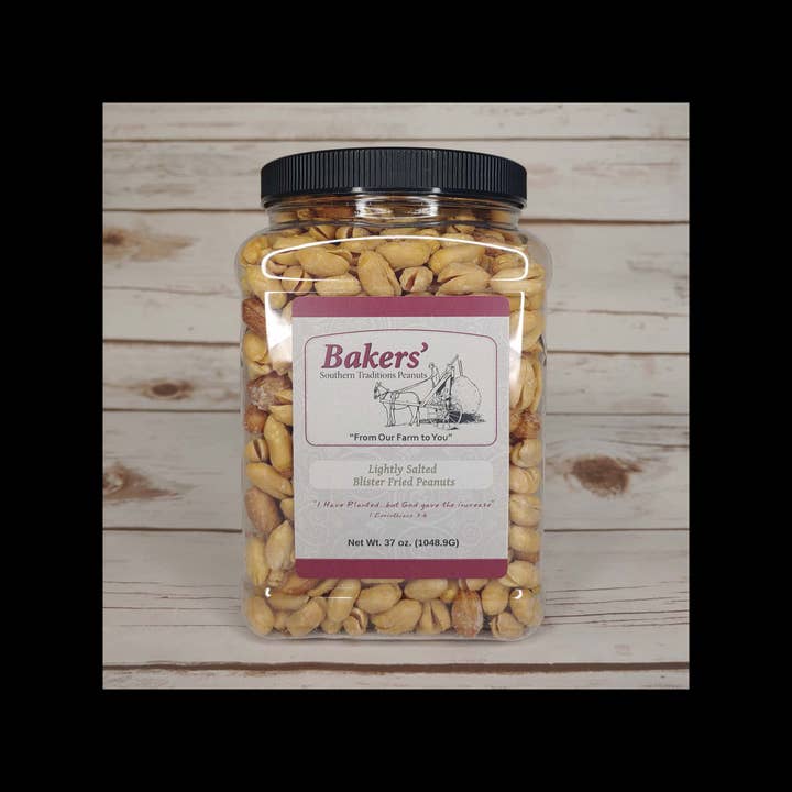 Salted Blister Fried Peanuts - 37 oz. for wholesale by Bakers' Southern Traditions
