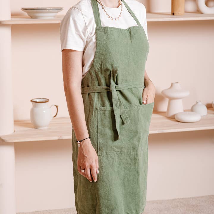 LinenQ – wholesale Apron – Adjustable linen apron in various colors
