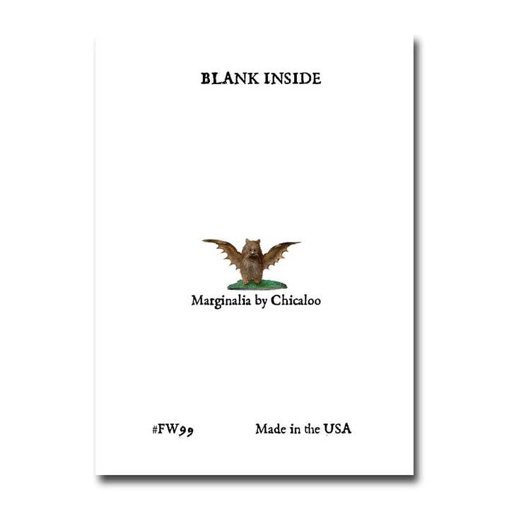 ChicalooKate - Wholesale Everyday Greeting Card - Medieval Marginalia Mental Health Walk Blank Greeting Card