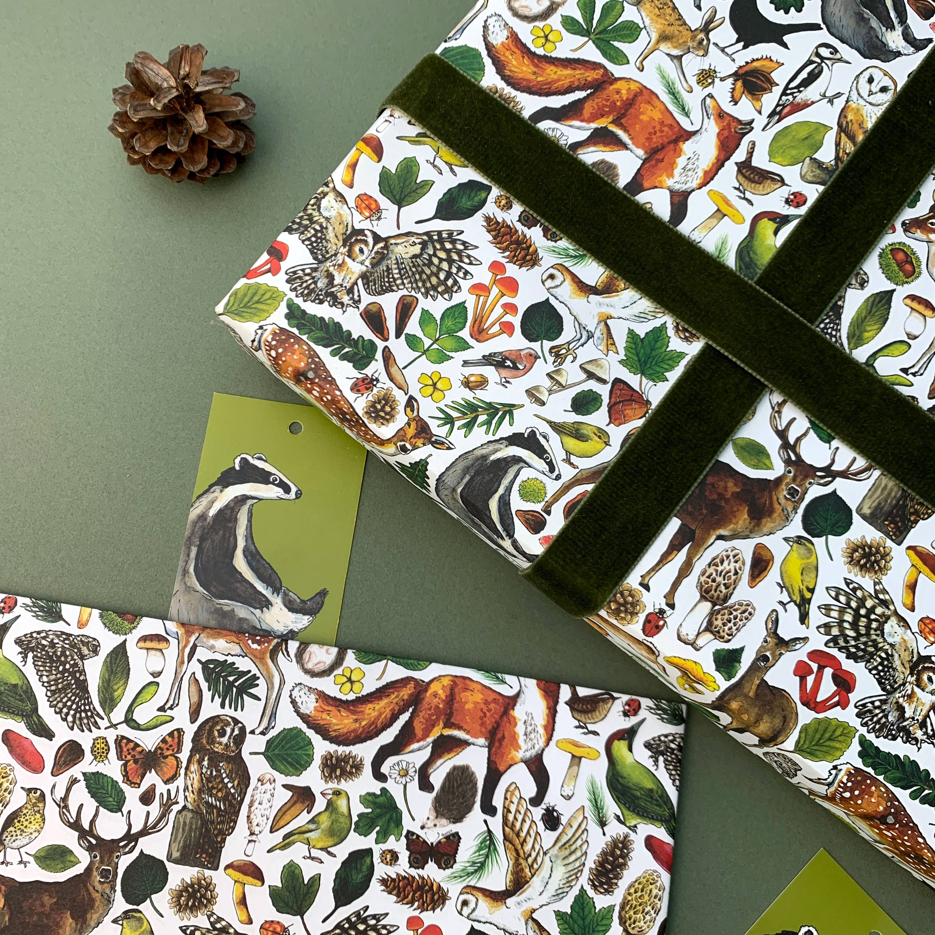 Alexia Claire Ltd - Vente Feuille de papier cadeau - Feuilles de papier cadeau Woodland Animals4