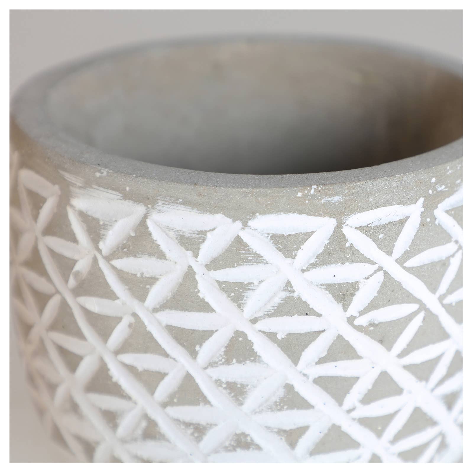 B&B - Wholesale Plant Pot - Planter, Cement, White Color, 12X12X8cm1