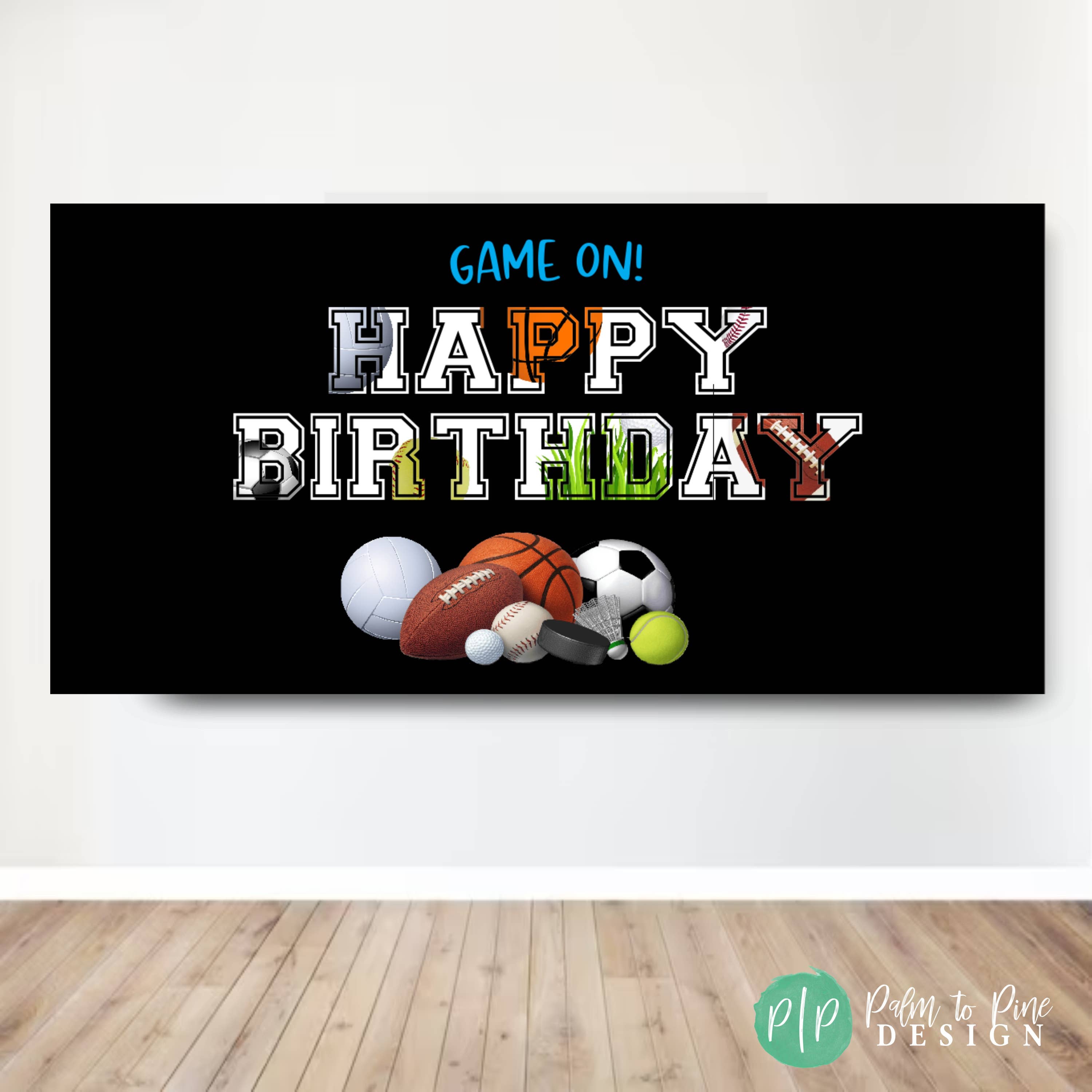 Palm to Pine Design - Wholesale Party Sign/Banner - Sports Birthday Banner for Boys and Girls, Printed on Vinyl3