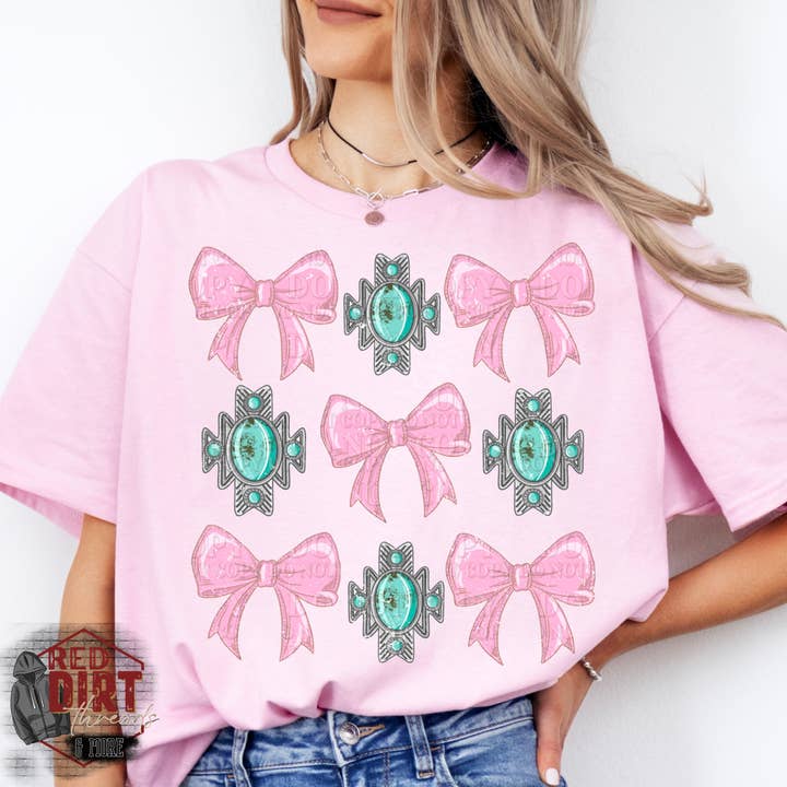 Western Bow DTF Transfer | Trendy Boho DTF Transfer | Ready to Press | High Quality DTF Transfers | Fast Shipping for wholesale by Red Dirt Transfers