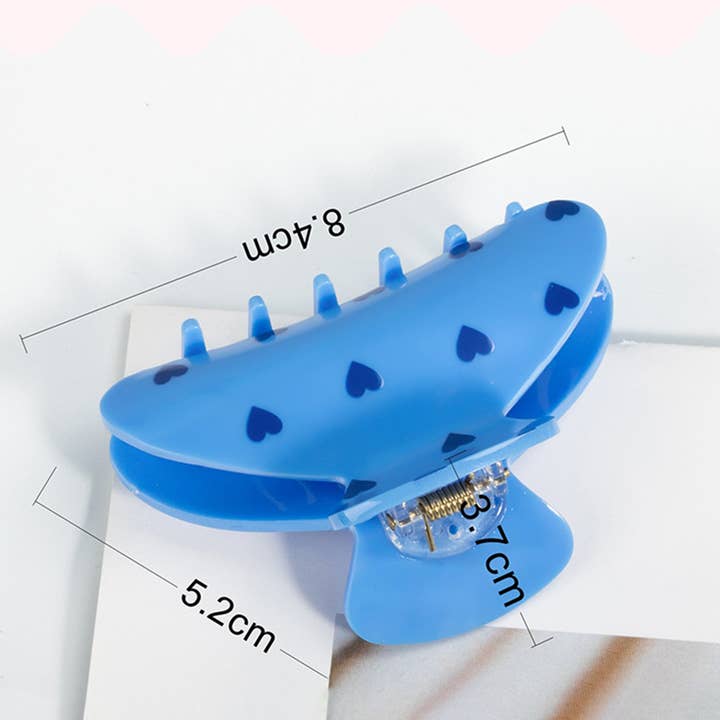 ACCITY - Wholesale Hair Clip - Women's - Mini Heart Acrylic Hair Claw,Creative Print Clip_CWAHA06788