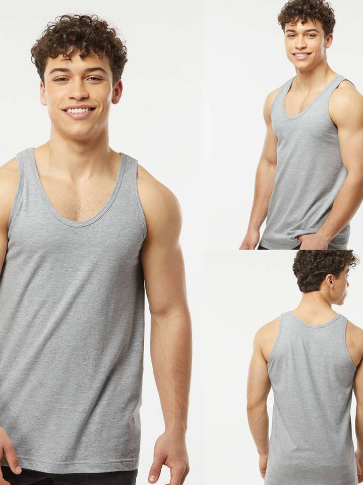 MYES BULK APPAREL - Wholesale Tank Top - Men's - Tultex Unisex Fine Jersey Tank – Lightweight Premium Cotton6
