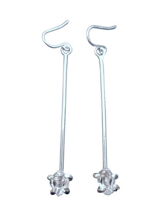 Raw Herkimer Diamond Drop Earrings for wholesale by Caroline Stokesberry-Lee Jewellery Design