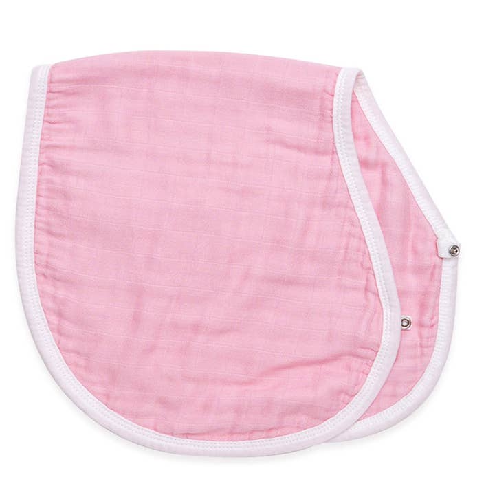 Bavoir en Tissu Éponge en Bambou Coton Bio - Rose Bébé pour la vente par Zebra Babies