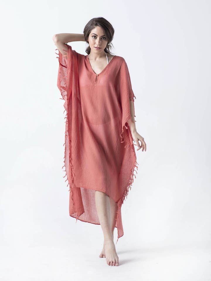 AYLIN COLERI-LUXURY RESORT/LOUNGE WEAR COLLECTION - Wholesale Swim Cover Up - Women's - Foxy-Beach/Resort Caftan11