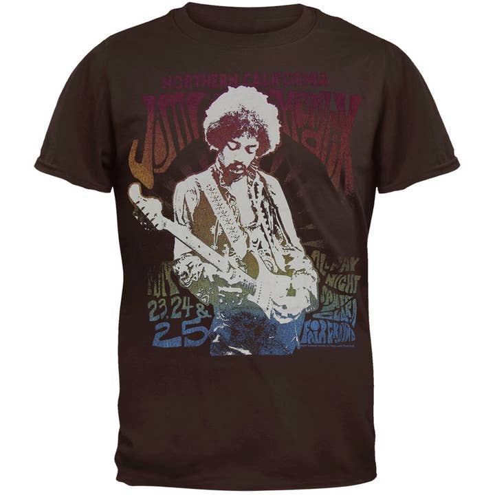 Official Store - Wholesale Screen Printed T-Shirt - Men's - Jimi Hendrix - Northern California Men's Soft T Shirt