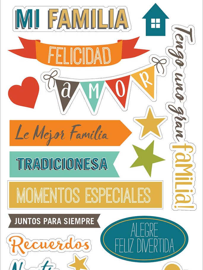 Mi Familia Clear Sticker for wholesale by Paper House Productions
