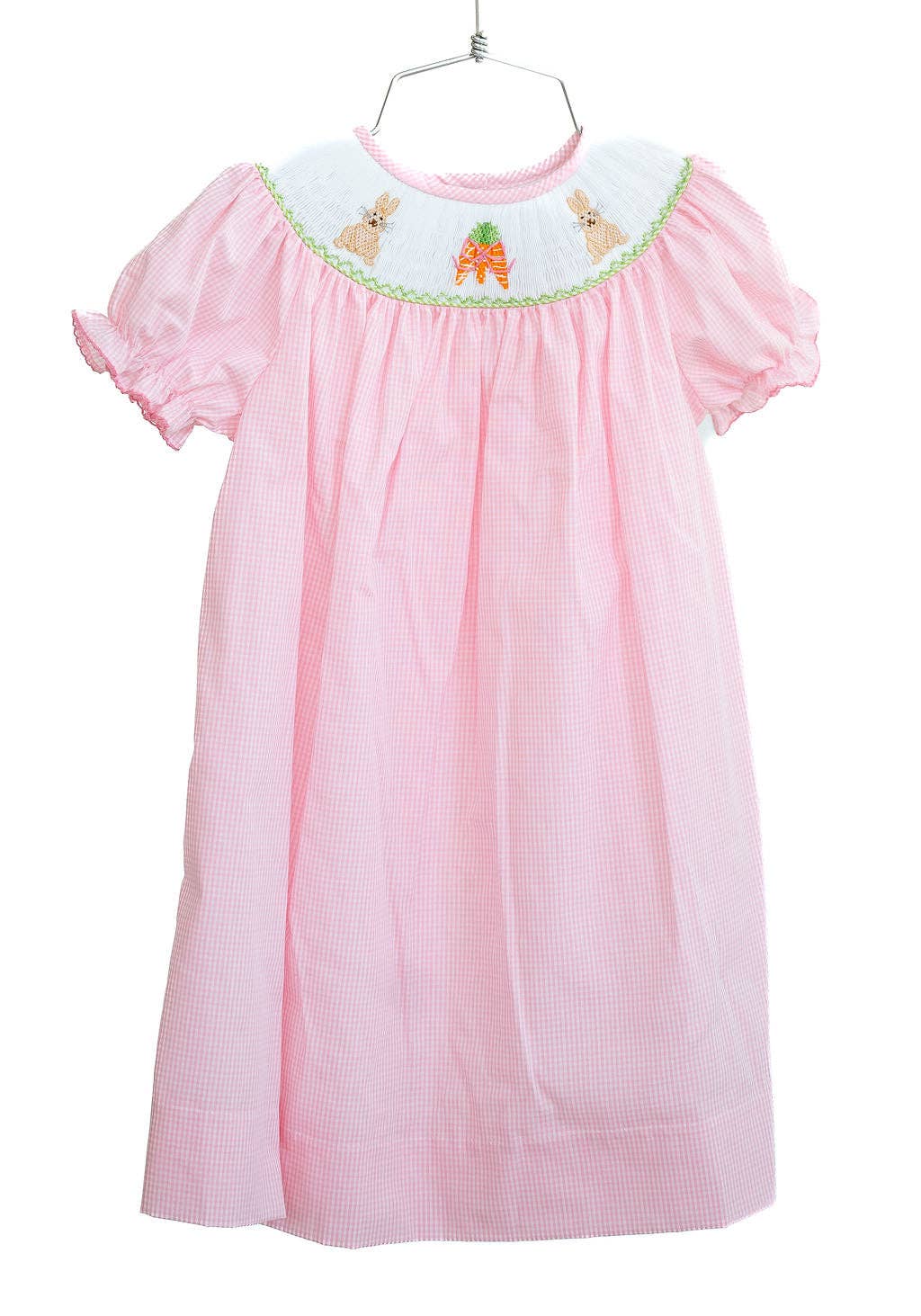 Ruth and Ralph - Wholesale Dress - Kids - Easter Bunny and Carrots Smocked Helen Dress2