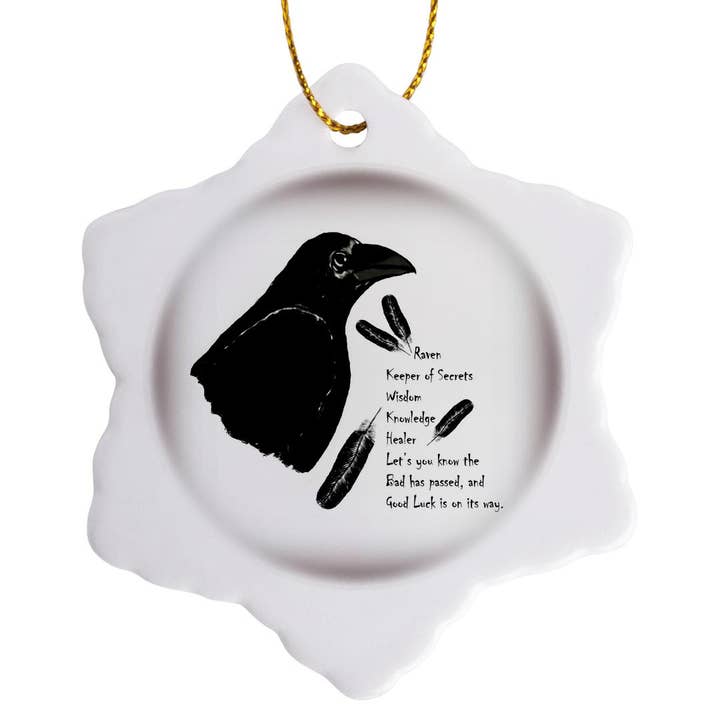 3dRose, El significado del cuervo es una imagen que dibujé con creencias nativas americanas, adorno. para venta al por mayor de 3dRose