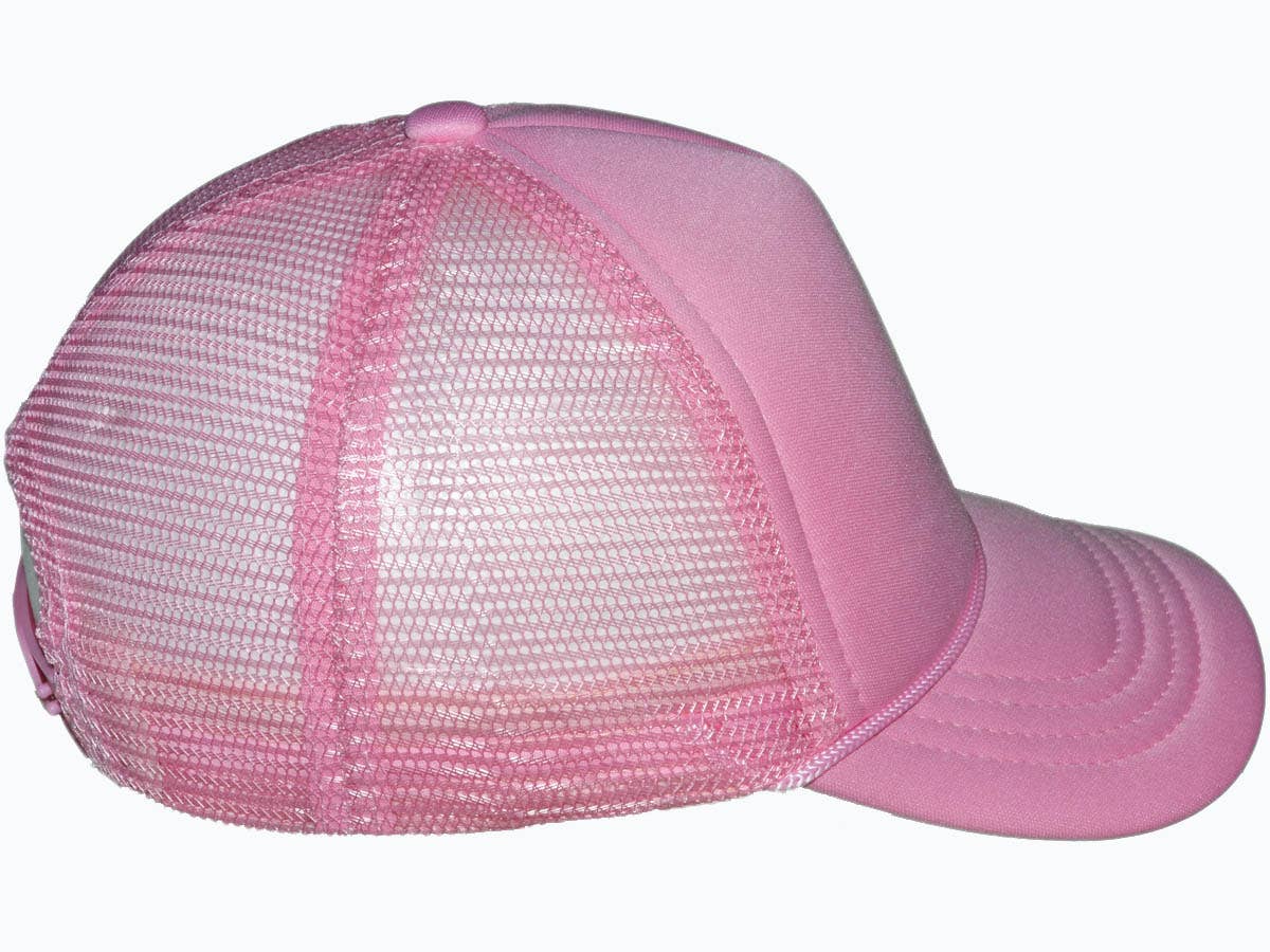 Buck Wholesale - Wholesale Trucker Hat - Unisex - Youth Size Blank Foam Trucker Hats - Foam Front Mid Profile13