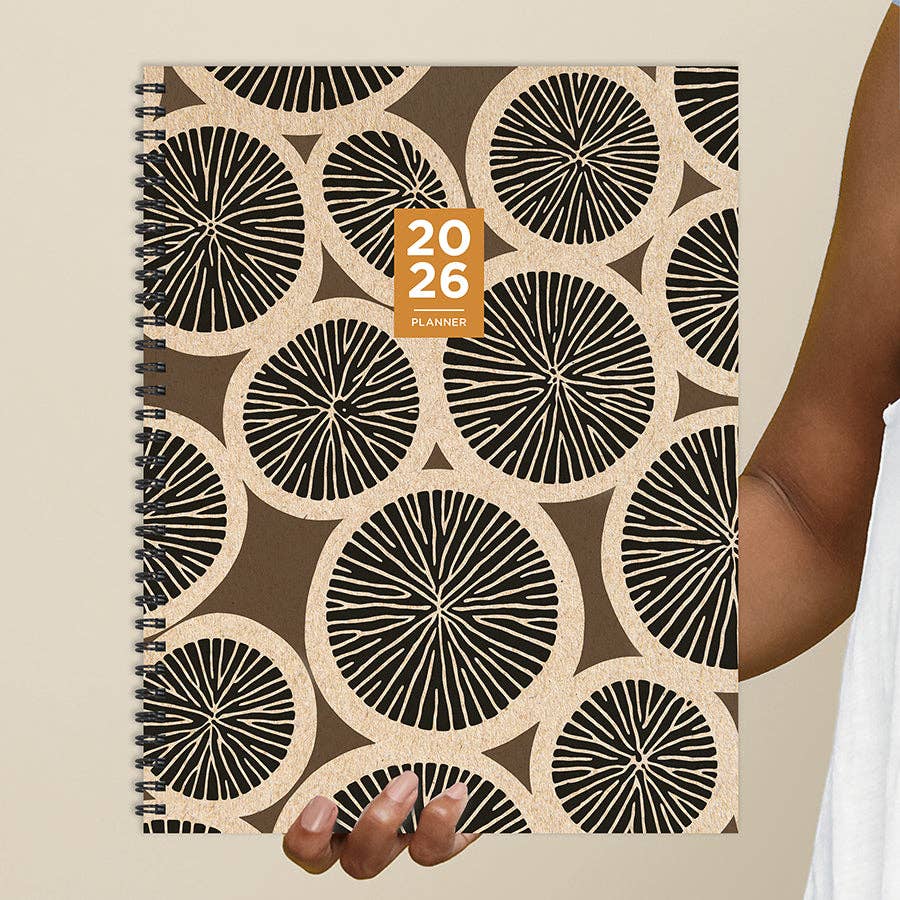 TF Publishing - Paper Goods - Vente Agendas - 2026 Planificateur Mensuel Hebdomadaire Grand Anneaux d'Arbre2