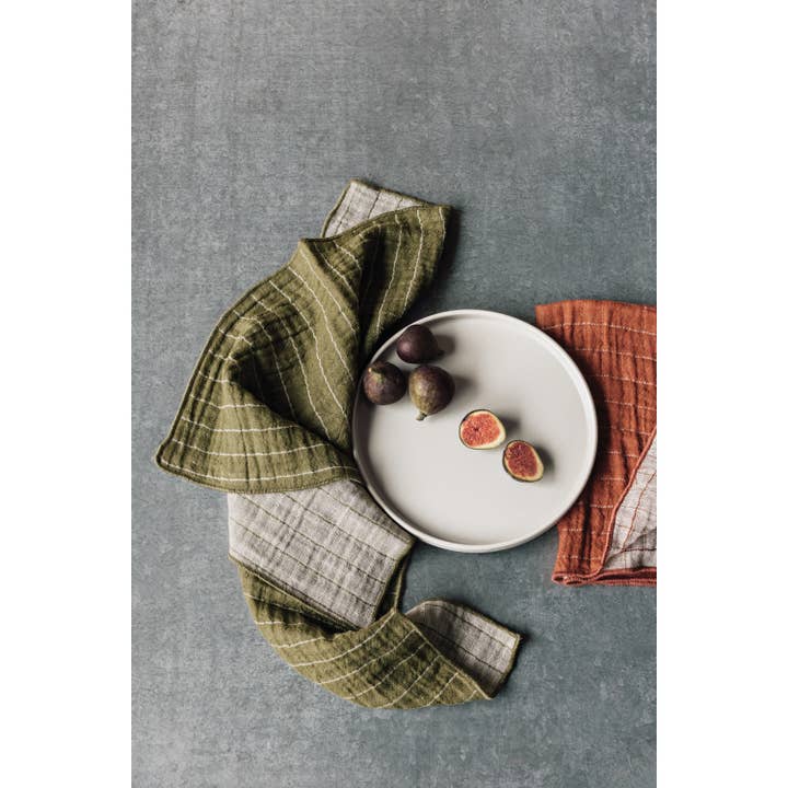 Danica Heirloom - Wholesale Dinner & Cloth Napkin - Olive Branch Double Weave Napkins Set of 41