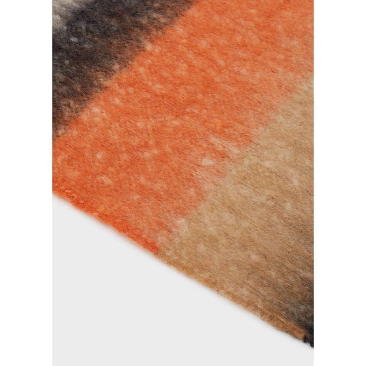 NALI' - Wholesale Scarf - Women's - STRIPES SCARF ORANGE/BLACK - N607