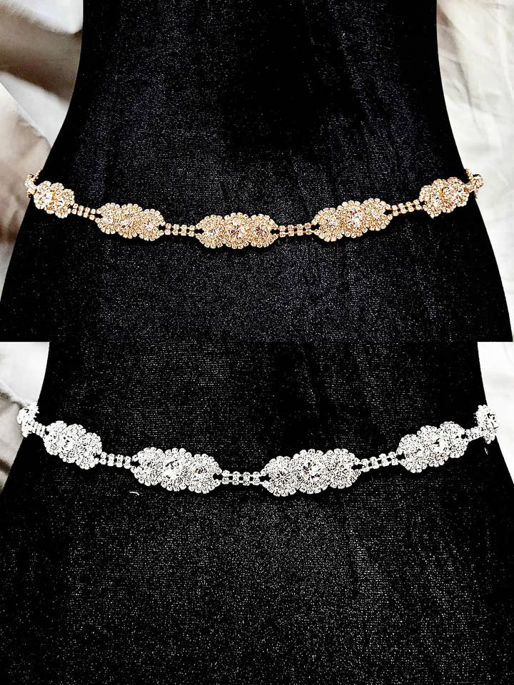 Crystal Jewel Belt With Tie on Sashes 59182 for wholesale by Chicas