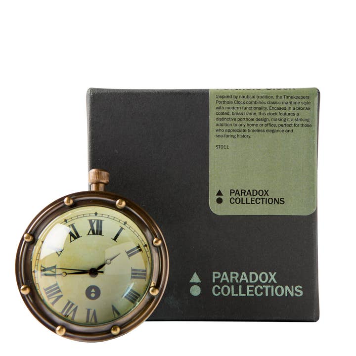 Timekeeper's Porthole Clock for wholesale by Paradox Collections
