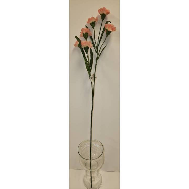 Cappel's Inc. - Wholesale Artificial flowers - Silk Small Carnation Spray x 6 - Peach