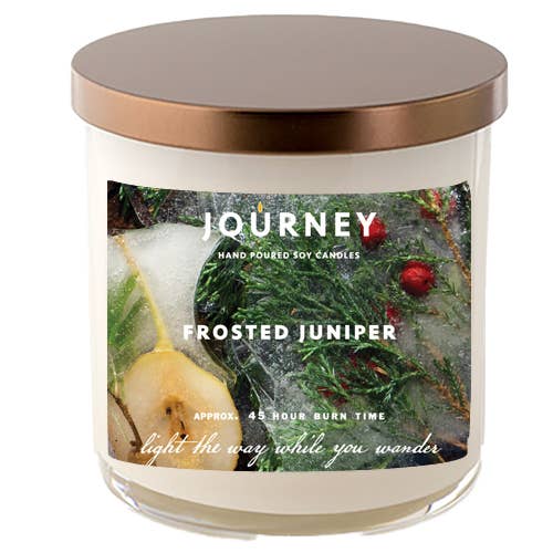 Frosted Juniper Journey Soy Wax Candle for wholesale by Journey Candle