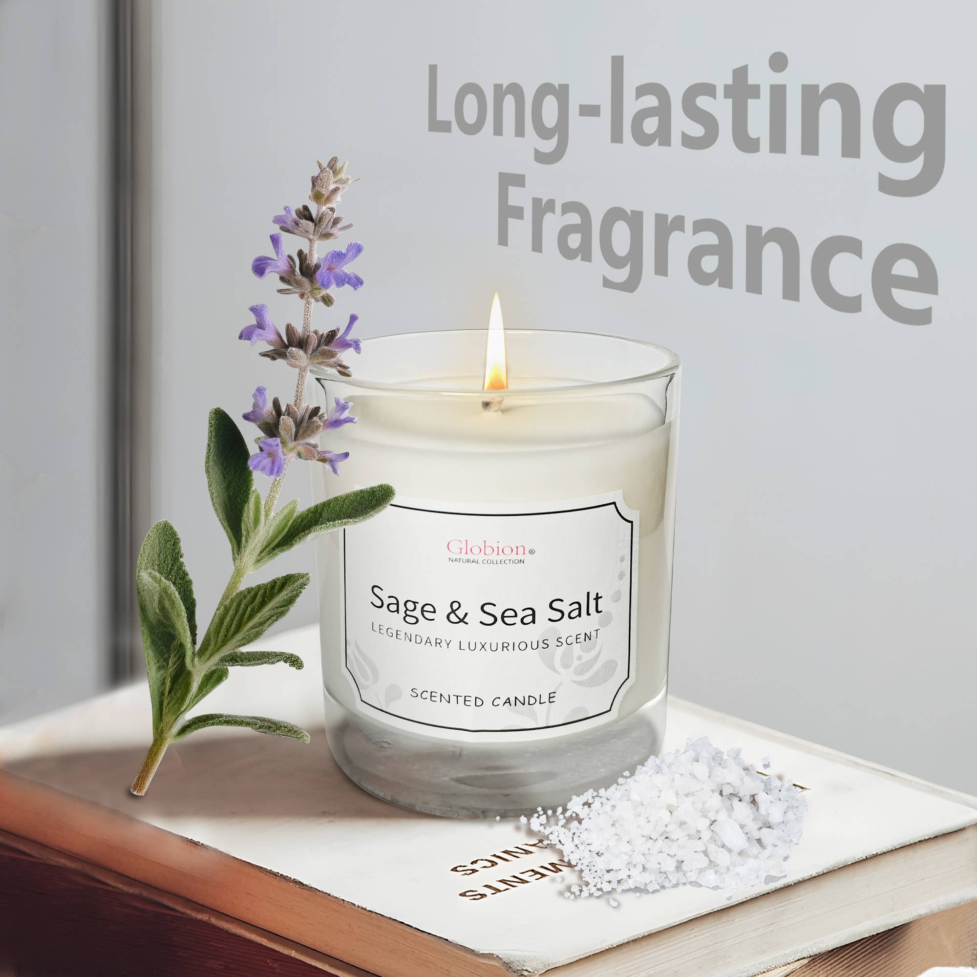 Globion - Wholesale Travel Candles - Globion natural scented candle - Sage & Sea salt3