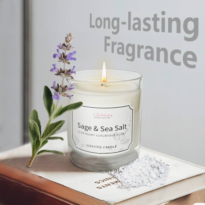 Globion - Wholesale Travel Candles - Globion natural scented candle - Sage & Sea salt3