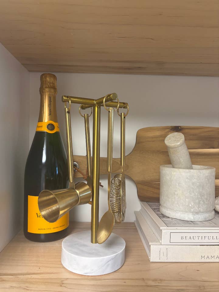 Conjunto de Ferramentas de Bar em Mármore com Suporte por atacado de Inside Style Co