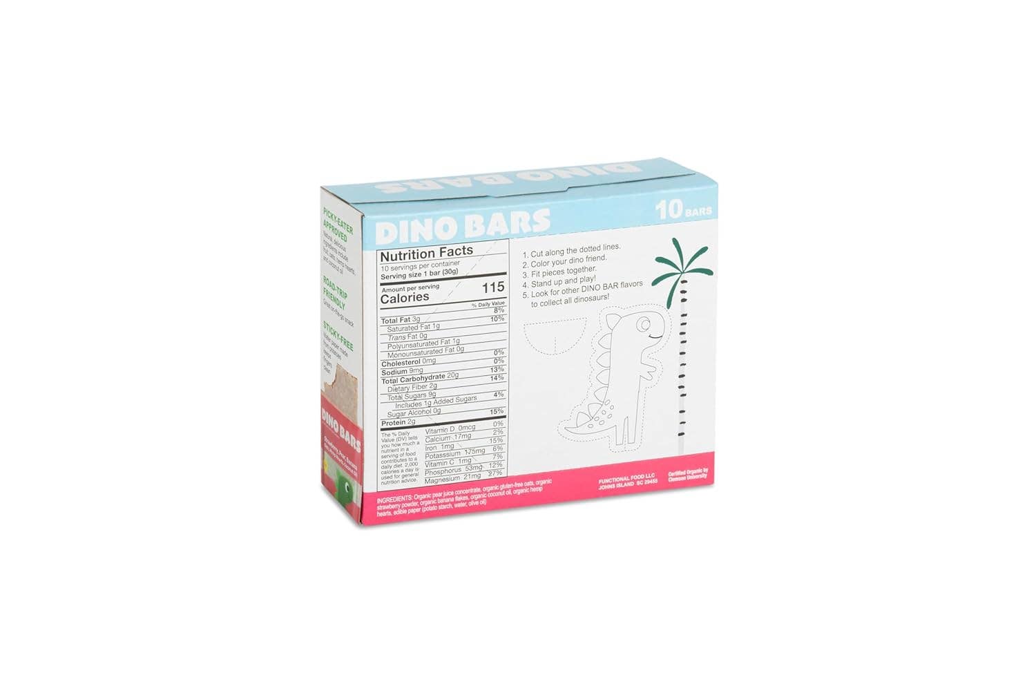 DINO BARS - Wholesale Snack Bar - DINO BARS Strawberry Bar | Retail Pack | 10 Unit1