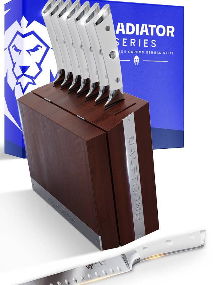 8Pc Steak Knife Set | White | Gladiator Series | Dalstrong © for wholesale by Dalstrong